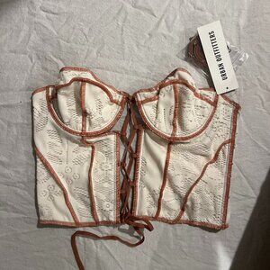 Out from Under Urban Outfitters (UO) Corset with Contrast Stitching
